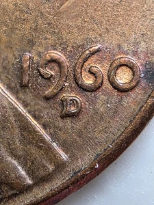 1960-D/D/D Lincoln Cent Repunched Mintmark RPM BKD1 - Picture 1 of 4
