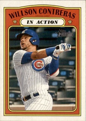 2021 Topps Heritage - In Action Willson Contreras #42 - Image 1 of 2