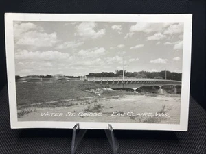 POSTCARD: Water Street Bridge Eau Claire Wisconsin RPPC P2 - Picture 1 of 2
