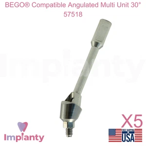 5x Bego® Compatible Multi Unidad Angulada 30° 57518 Prótesis Dental Ø4.1mm - Imagen 1 de 7