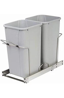 Knape & Vogt Platinum 11 in. x 22 in. x 18.75 in. 27 Qt. in-Cabinet Double Soft- - Image 1 of 4