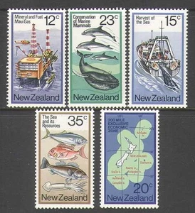 New Zealand 1978 Oil/Gas/Fish/Boat/Whale 5v set b6771c - Picture 1 of 1