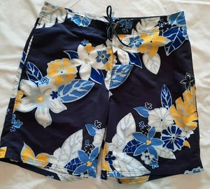Men's Size 38 Swim Trunks Board Shorts Tropical Floral Hook/Loop No Boundaries - Picture 1 of 7