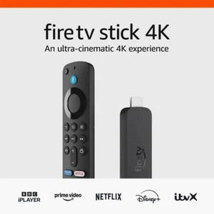 Amazon Fire Stick 4K Ultra HD - Alexa Voice Remote - TV Media Player - 2024 - Picture 1 of 11