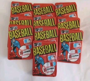 1981 DONRUSS BASEBALL Wax Pack, Lot of 10 Packs. Please Read Description! - Picture 1 of 5