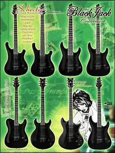Impresión de anuncio de guitarra Schecter Blackjack Collection Tempest PT S-1 C-1 006 007 C-7 - Imagen 1 de 3
