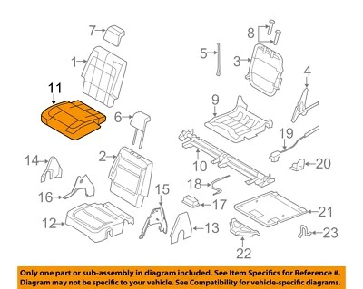 Ford OEM 13-19 asientos flexibles orugas tercera fila asientos-cubierta de asiento DA8Z7463805JA Foto 1 de 2
