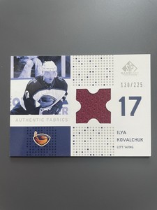 2002-03 SP Game Used Authentic Fabrics Silver /225 Ilya Kovalchuk #AF-IK