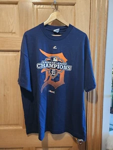 Majestic Detroit Tigers T-Shirt Herren 2XL blau 2012 American League Champions MLB - Bild 1 von 4