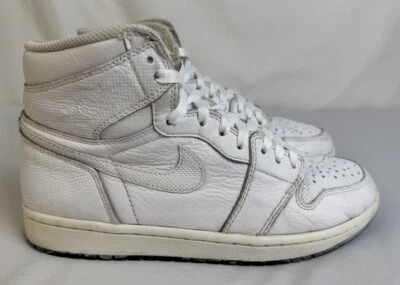Nike Air Jordan 1 Retro Alto OG Blanco Perforado Hombre’s 8 Baloncesto Atlético Foto 1 de 4