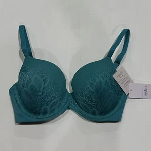 Auden- Women's Full Coverage Icon Lightly Lined Bra Dapper Turquoise 32D-(NWT) - Picture 1 of 2