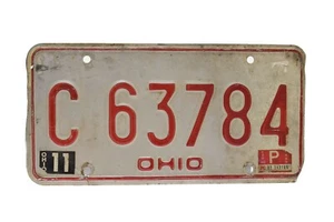 Ohio Nummernschild C 63784 Einzelschild  - Bild 1 von 2