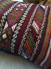 Floor Pillow Cover Dhurrie Kilim Turkish Rug Cargo Sack Wool Handwoven Tribal
