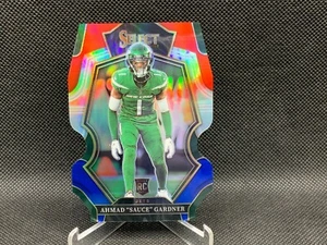 2022 Select SAUCE GARDNER Red Blue Die-Cut RC Premier Level #177 Jets - Picture 1 of 2