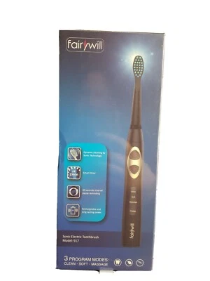 Cepillo de dientes eléctrico recargable 3 cabezales de cepillo potente limpieza giratoria Fairywill Foto 1 de 4