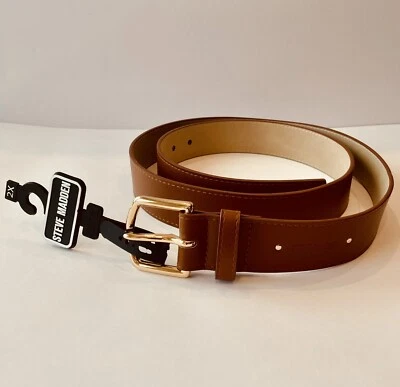 Cinturón Steve Madden de cuero sintético liso para mujer 2X cinturón marrón Foto 1 de 4