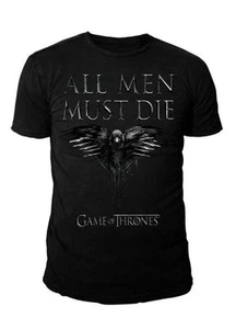 Game of Thrones - All Men Must Die Cover Logo Men's T-Shirt (Black) (S-XL) - Picture 1 of 1