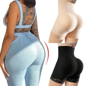 Padded Bum Pants Hip Enhancer Shaper Underwear Panty Butt Lifter Booty Boyshorts - Picture 1 of 24