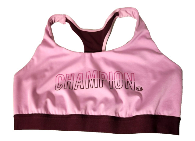 Champion Sports Bra Women's The Absolute C Logo Double Dry Racerback Smooth