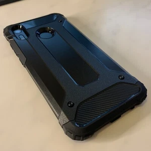 Samsung Galaxy A6 2018 Case Bumper Metalic Rugged PROTECTIVE Cover BLACK - Picture 1 of 4