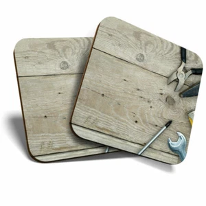2 x Coasters - Tools Spanner Hammer Handyman Home Gift #16454 - Picture 1 of 7