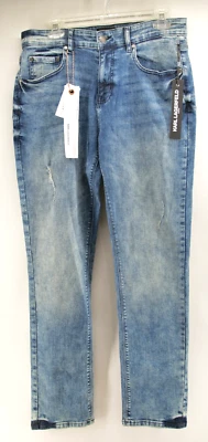 Pantalones de mezclilla rectos ajustados Karl Lagerfeld Paris para hombre talla (30) 32x32 azul Foto 1 de 4