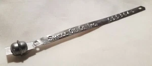 Shell Oil Co Inc Metall Reißverschluss Krawatte ID-Tag geprägt selten Petroliana Premium Smalls 8" - Bild 1 von 9