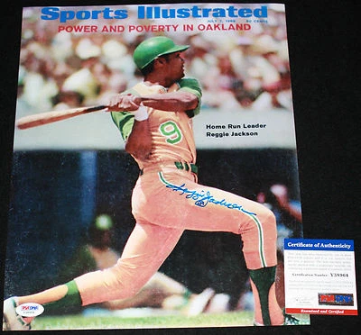 WORLD CHAMPION Reggie Jackson signed 11 x 14, Oakland A's,Yankees,Angels,PSA/DNA - Image 1 of 2