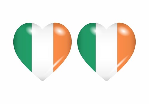 2x Sticker flag vinyl country heart IRL ireland irish | eBay