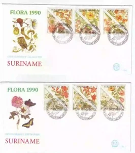 Suriname Flower Triangle FDC - Picture 1 of 1