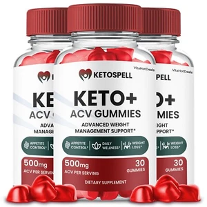 Keto Spell ACV gummies , KetoSpell Gummies Max Strength Supplement ( 3 Pack) - Picture 1 of 7