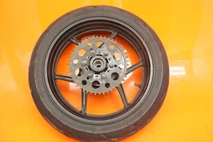 2007-2008 KAWASAKI NINJA ZX6R OEM STRAIGHT REAR WHEEL BACK RIM W TIRE - Picture 1 of 24