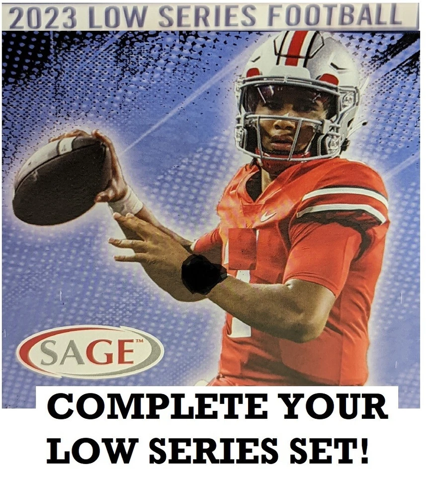2023 SAGE Low Series Football (Finish Your BLACK LETTER Set) 1-100 & JERRY RICE - Image 1 of 1