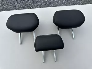 2013-2017 Honda Accord Coupe Rear Seat Headrests Head Rests Black Leather Set - Picture 1 of 3