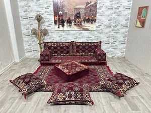 Arabisches Sofa, Sitzkissen, Orientalisches Sofa, Orientalische Sitzecke, Kelim - Bild 1 von 7
