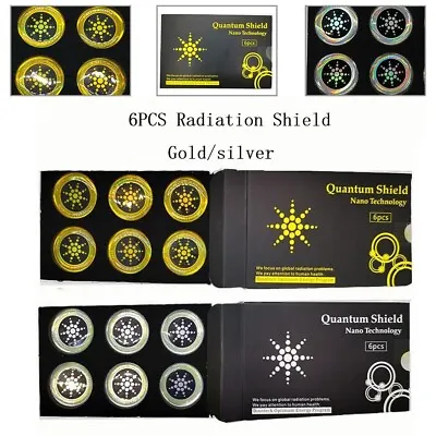 6 Radiation Shield 5G EMF Protection Scalar Energy Sticker Sticker • 7.84£
