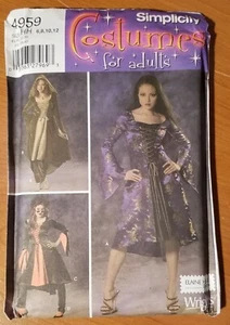 Simplicity 4959 Pattern Anime/Renaissance/Gothic/Cosplay NEW Size 6,8,10,12 - Picture 1 of 3