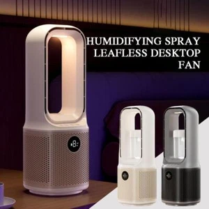Humidifying Spray Bladeless Desktop Fan Household USB Charging ✨y Fan V8N7 C3K5 - Picture 1 of 18