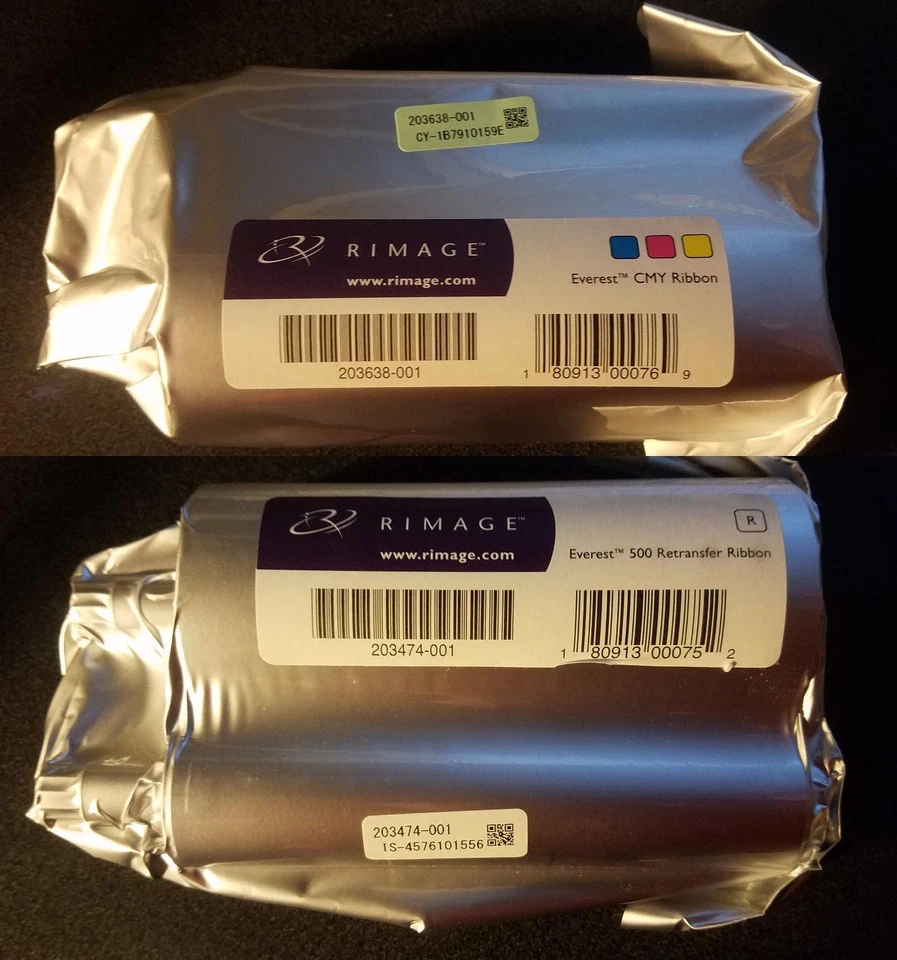 Rimage Everest III/II CMY & Re-Transfer Print Ribbon comb  203638-001 203474-001 - Image 1 of 1