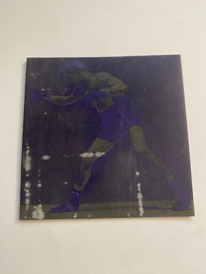 Placa de impresión de periódico original de boxeo boxeador peso pluma Johnny Forte Foto 1 de 2