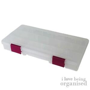 Creative Options Small Box Storage Organizer Case Plastic Container Holder Clear