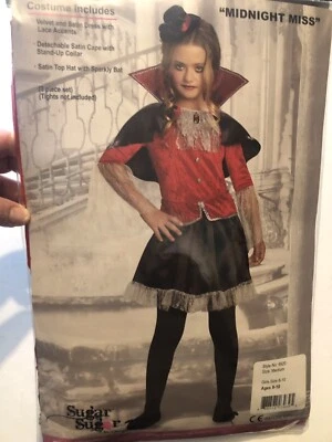 Halloween Costume Girls Age 8-10 Size Medium Midnight Miss Vampire 12124S1D - Image 1 of 4