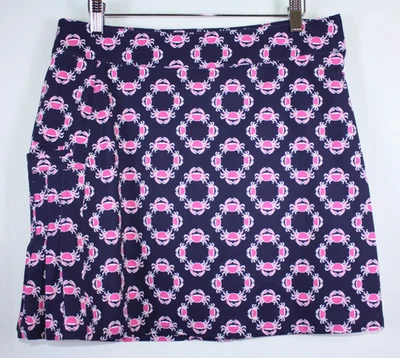 Crown & Ivy Skirt Sz 4 Multicolor Crab Golf Mini Skort Side Pleat Pocket Skort - Image 1 of 4