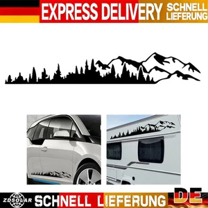 Aufkleber Wohnwagen Wohnmobil Caravan Camper Auto Berge Wald Landschaft-DEU" - Bild 1 von 18