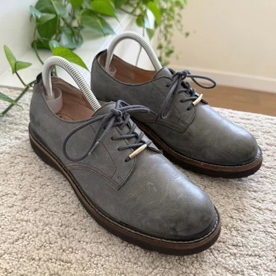 TAOS WORK IT Gray Leather Lace Up Oxford Shoes Women 9 PREPPY COMFORT URBAN - Image 1 of 4
