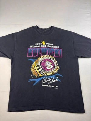 Camisa Vintage NASCAR Winston Cup Champion Talla XL Negra Anillo Alan Kulwicki Años 90 Foto 1 de 4