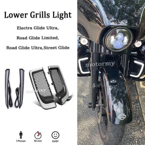 LED Fairing Lower Grill Turn Signal Light Running For Road Glide Limited FLTRK - Picture 1 of 9