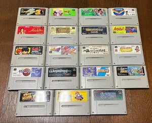 Nintendo Super Famicom Software 19 Piece Set No Box Not Tested Used Bulk Sales - Picture 1 of 12