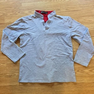 West Louis T-shirt uomo manica lunga colletto grigio - Foto 1 di 7