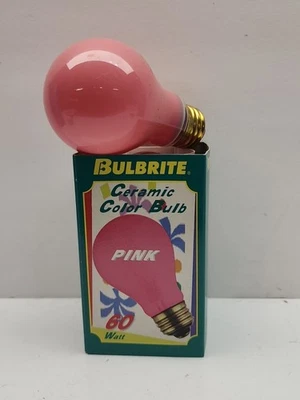 Pink 60A/CP 120V BULBRITE 60 WATT CERAMIC PINK LAMP 👍 Christmas 🎄  - Image 1 of 3